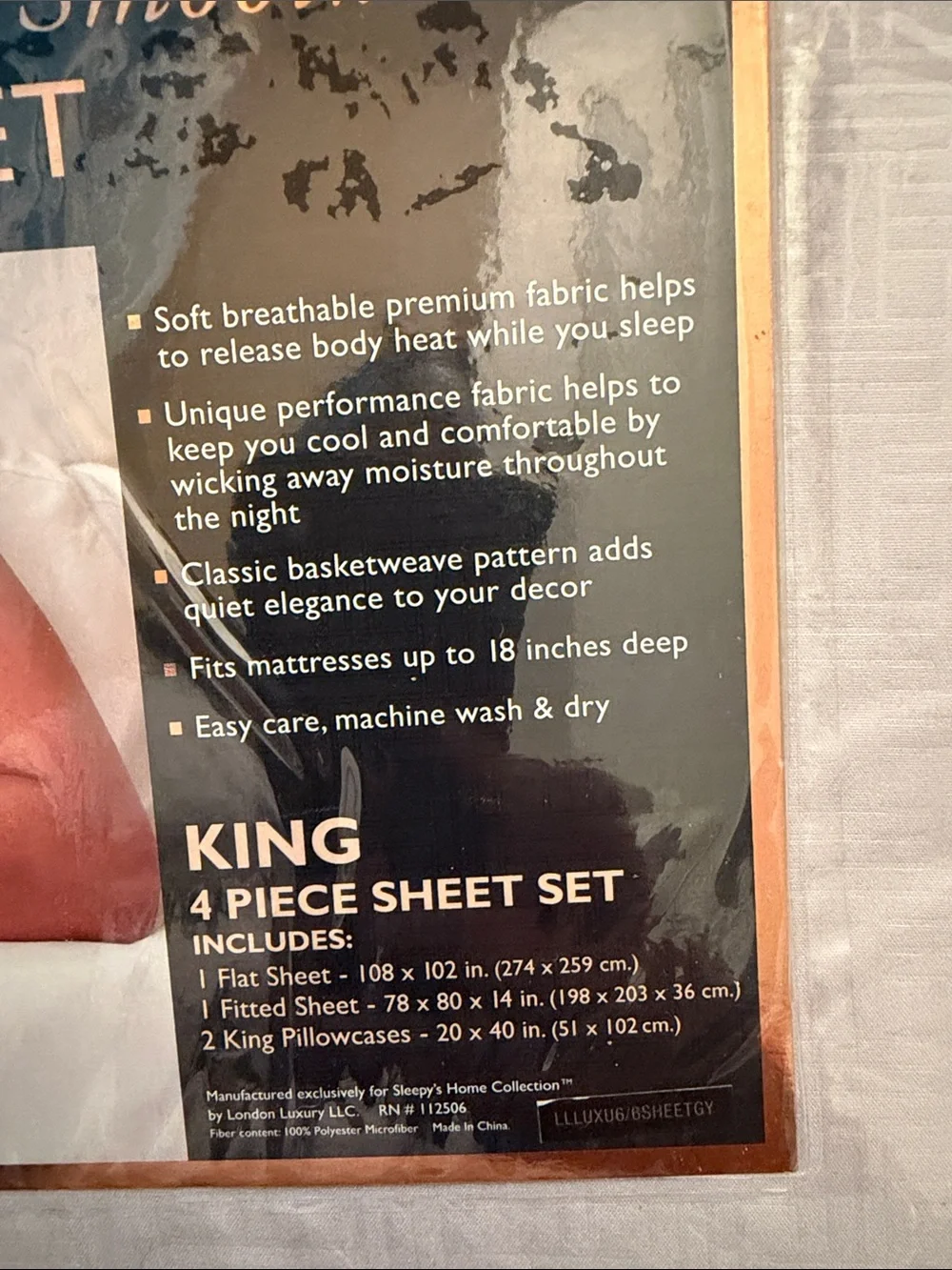 NEW Home Collection Gray King Sheet Set & Duvet Bundle-Smooth Luxurious Bedding